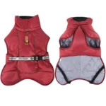 დიდი ძაღლის თბილი ჟილეტი (წითელი) - Image 4