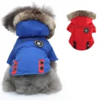 თბილი ქურთუკი ბეწვიანი ჰუდით