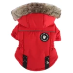 თბილი ქურთუკი ბეწვიანი ჰუდით - Image 4